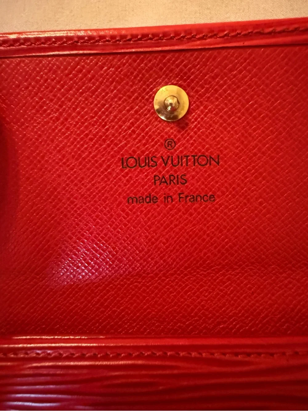Louis Vuitton Red Epi Leather Wallet